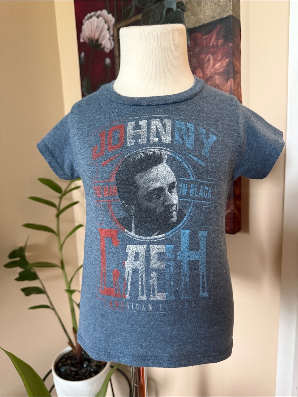 Kids Blue Johnny Cash Graphic Tee